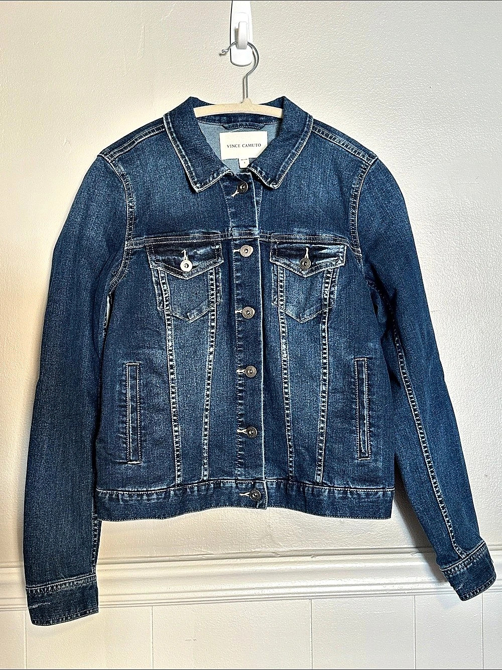 Vince Camuto Denim Trucker Jacket Blue Small NWT